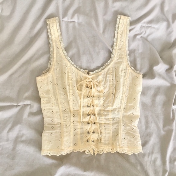 H&M Tops - Coquette Eyelet Corset Top